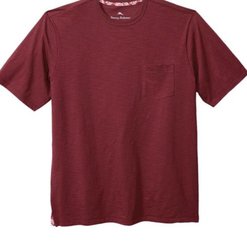 Tommy Bahama Men's Maroon Short Sleeve Tee